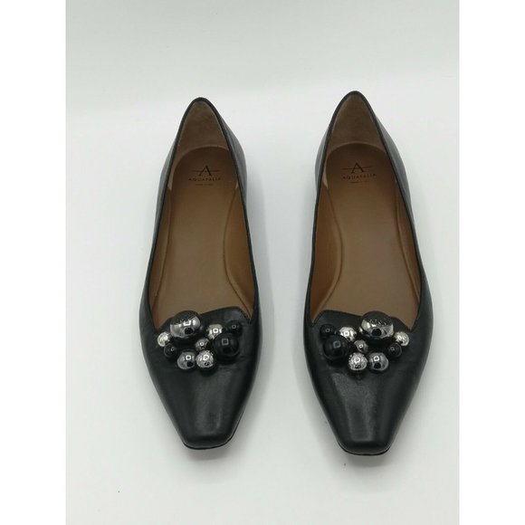 Aquatalia Black Ballet Flats With Jewels - Picture 3 of 12